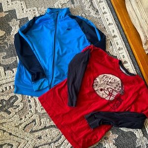Boys Athletic Tops L Zip Up New Balance sweatshirt & long sleeve Nike T-shirt